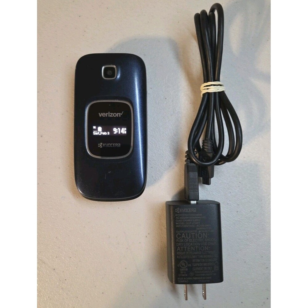 Kyocera Cadence LTE S2720 Blue Flip Phone for Verizon - 16GB, 4G LTE - Works EUC